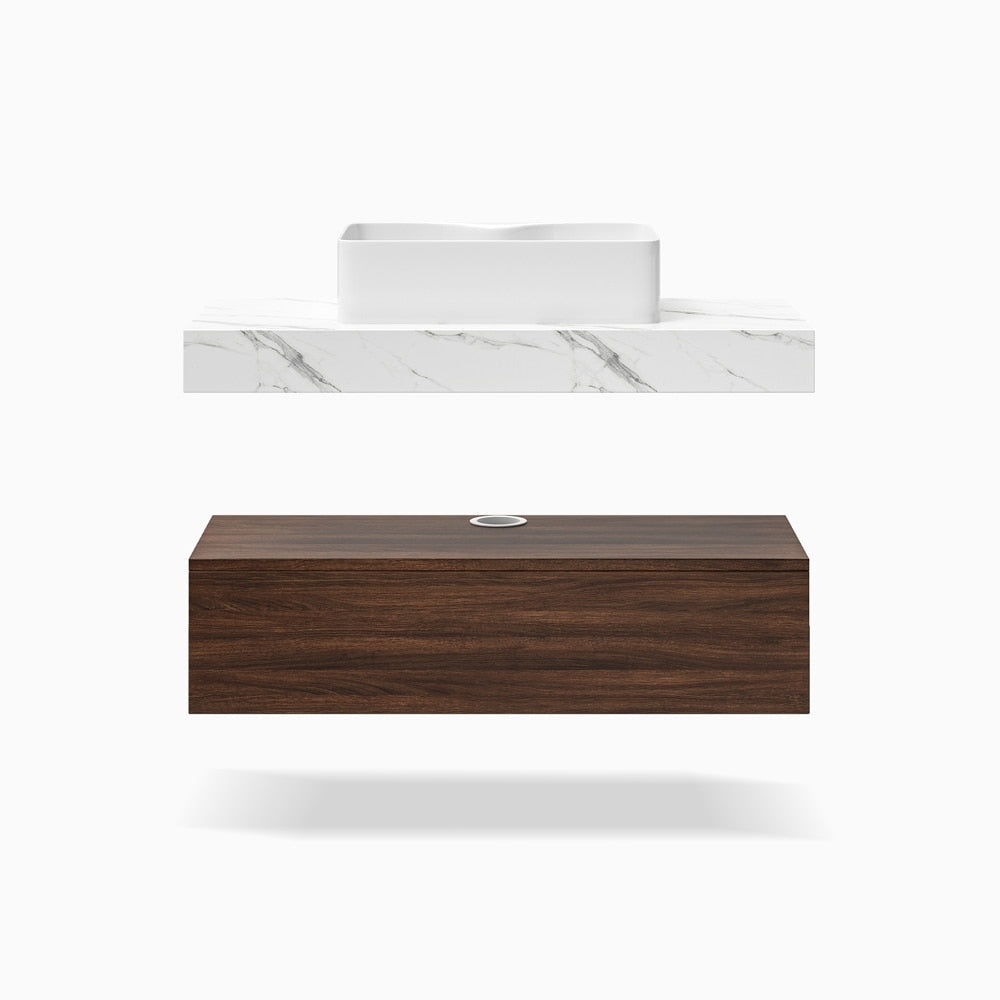 Moasis 39.4" Wall Mounted Single Bathroom Vanity Cabinet