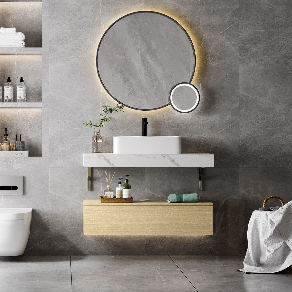Moasis 39.4" Wall Mounted Single Bathroom Vanity Cabinet