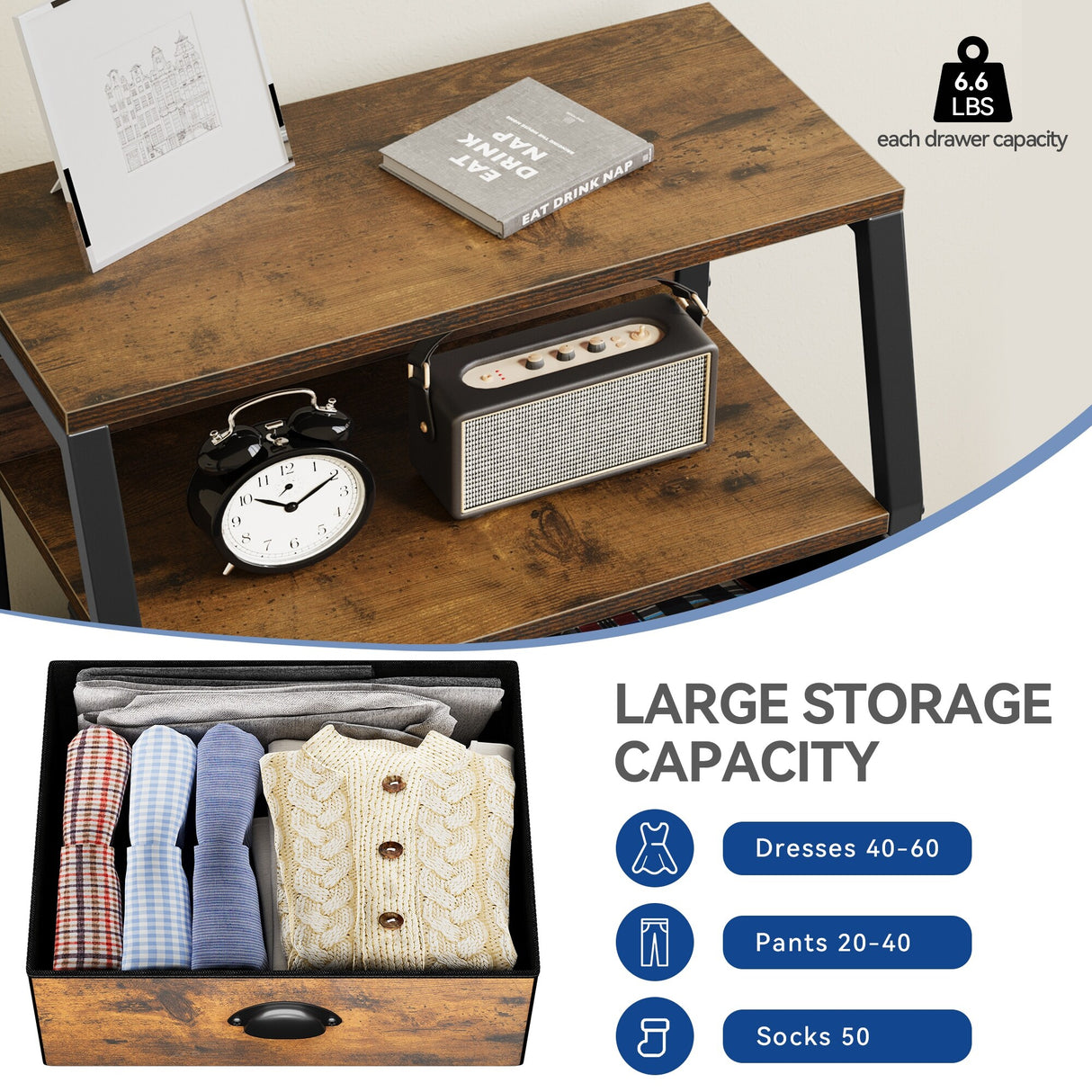 Moasis 4-Drawer Bedroom Dresser