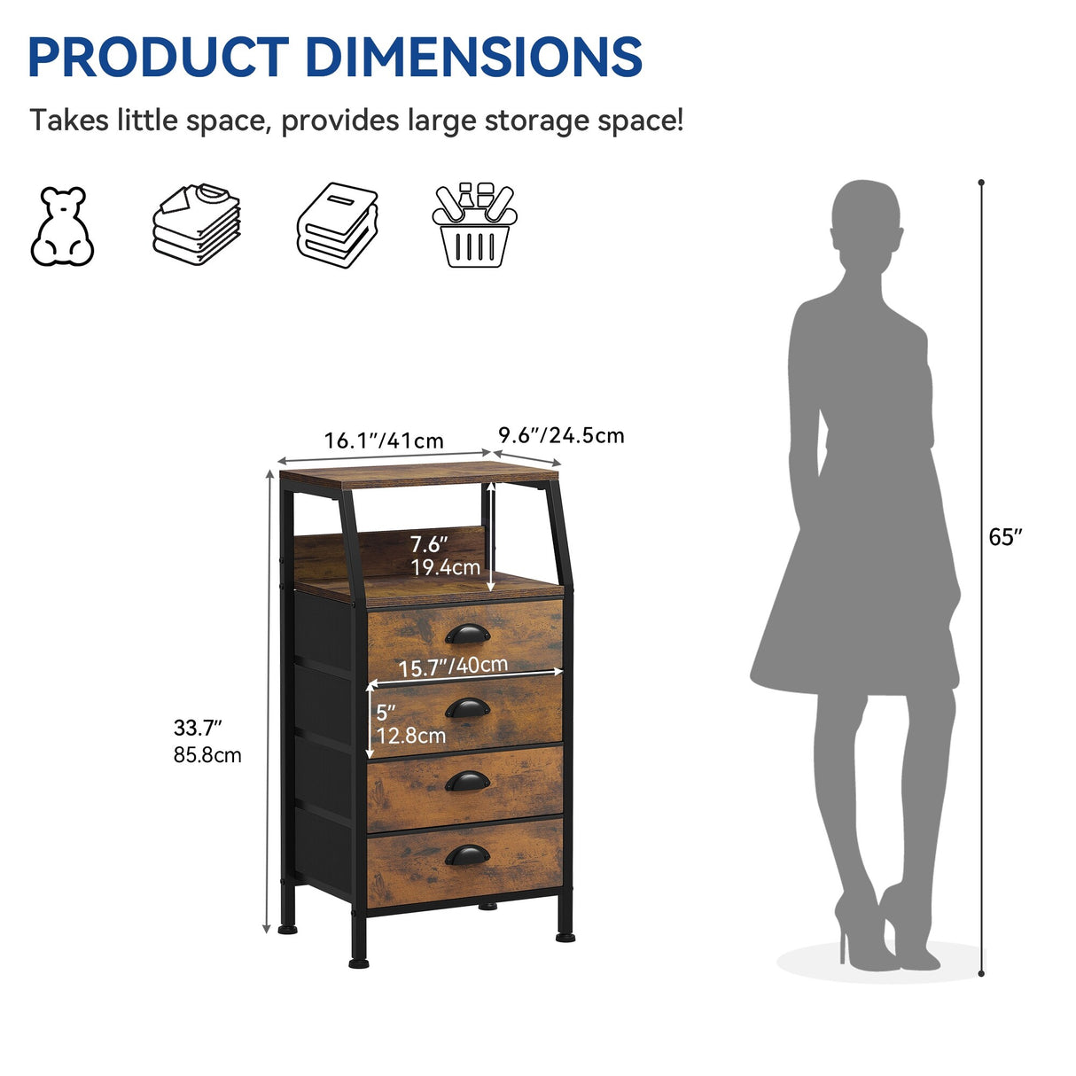 Moasis 4-Drawer Bedroom Dresser