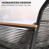 Moasis 4-Piece Patio Furniture Wicker Outdoor Bistro Set Rattan Conversation Loveseat - 27.9"L x 23.2"W x 30.7"H