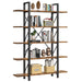 Moasis 5-Tier Bookshelf, Vintage Industrial Style Bookcase Display Shelves for Living Room