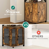 Moasis 5-Tiers Corner Bar Cabinet with Glass & Wine Holder Liquor Cabinet Storage