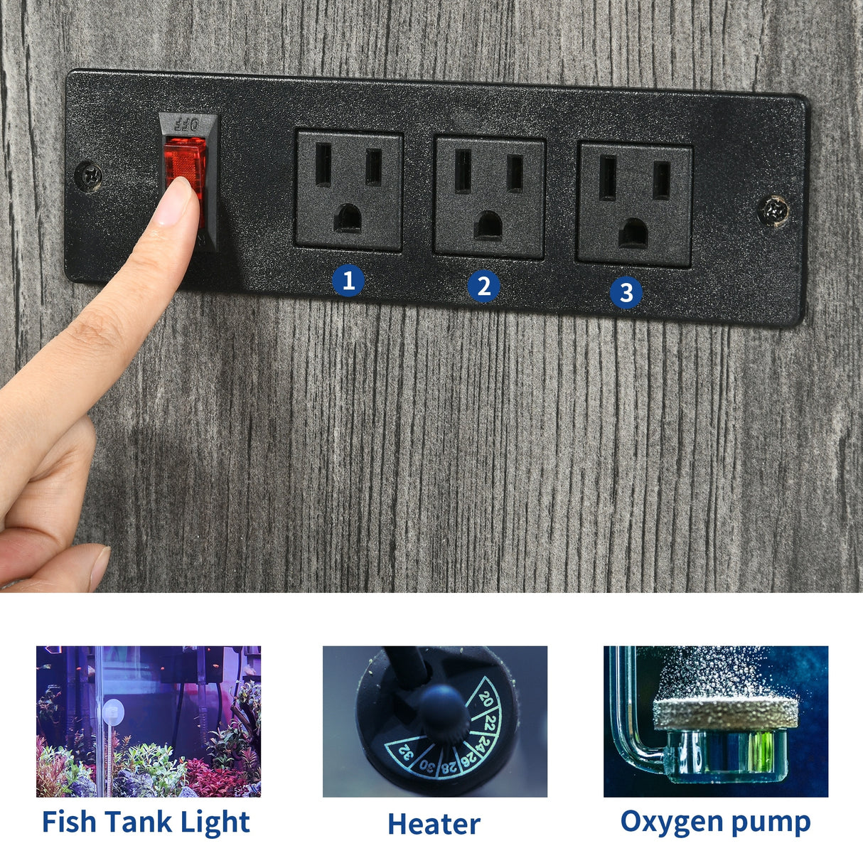 Moasis 55-75 Gallon Aquarium Stand with Power Outlets,Fish Tank Stand with Storage Cabinet