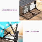 Moasis 6-Piece Patio Wicker Sofa Daybed Furniture Set with Retractable Canopy