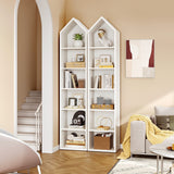 Moasis 73" Tall Narrow Bookcase 5-Tier Bookshelf Home Office