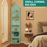 Moasis 73" Tall Narrow Bookcase 5-Tier Bookshelf Home Office