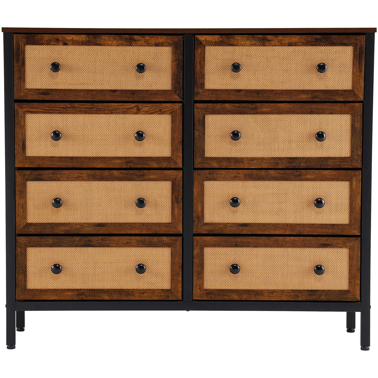 Moasis Rattan Dresser Closet Storage Tower Organizer Unit for Bedroom