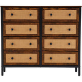 Moasis Rattan Dresser Closet Storage Tower Organizer Unit for Bedroom