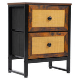 Moasis Rattan Dresser Closet Storage Tower Organizer Unit for Bedroom
