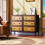 Moasis Rattan Dresser Closet Storage Tower Organizer Unit for Bedroom