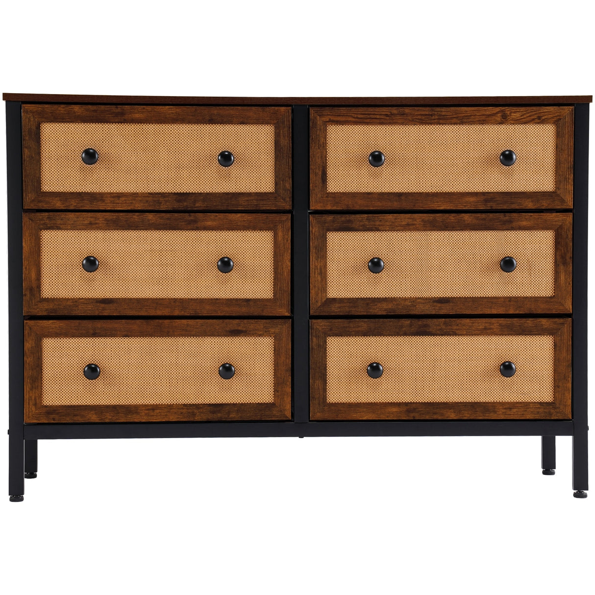 Moasis Rattan Dresser Closet Storage Tower Organizer Unit for Bedroom