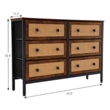 Moasis Rattan Dresser Closet Storage Tower Organizer Unit for Bedroom