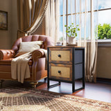 Moasis Rattan Dresser Closet Storage Tower Organizer Unit for Bedroom