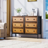 Moasis Rattan Dresser Closet Storage Tower Organizer Unit for Bedroom