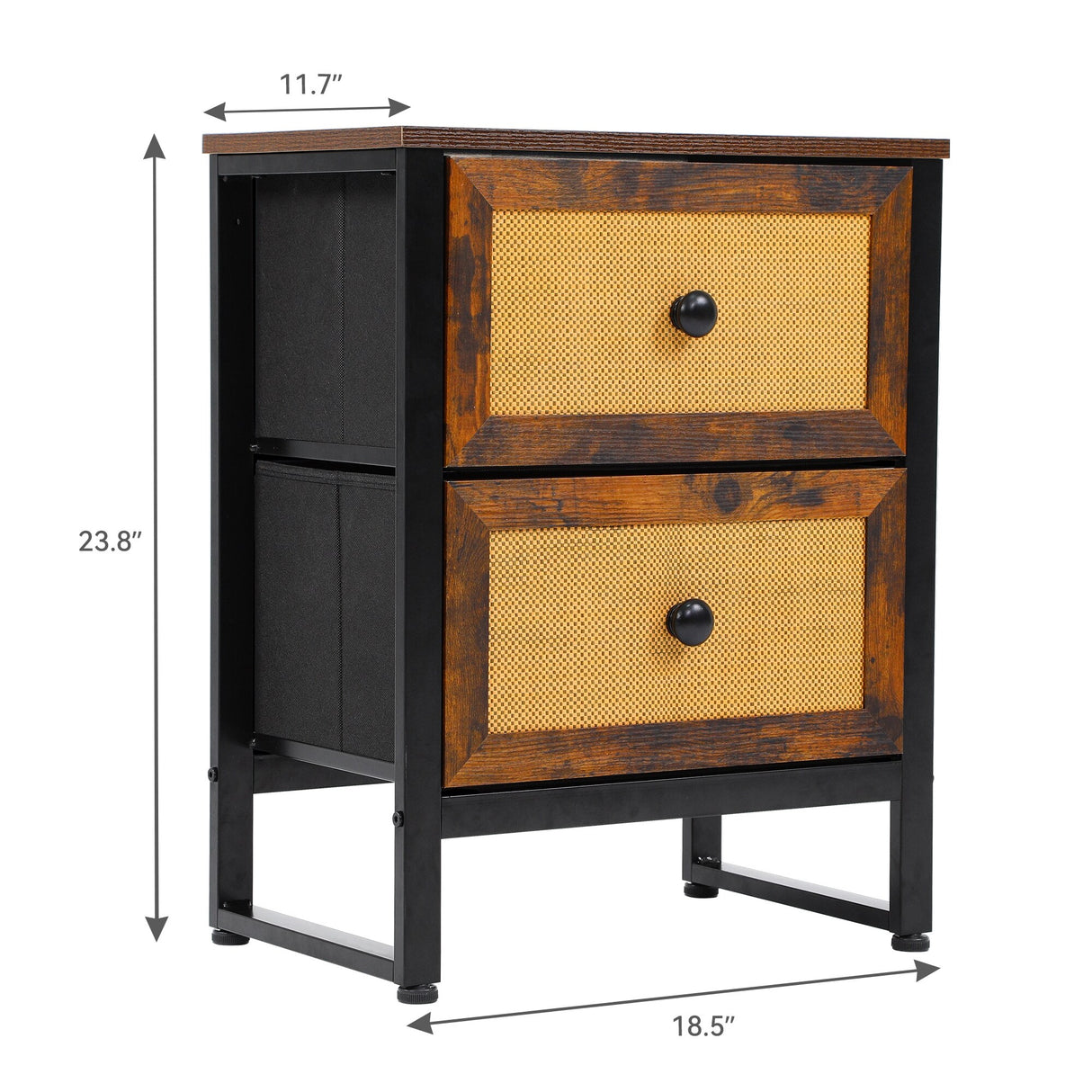 Moasis Rattan Dresser Closet Storage Tower Organizer Unit for Bedroom