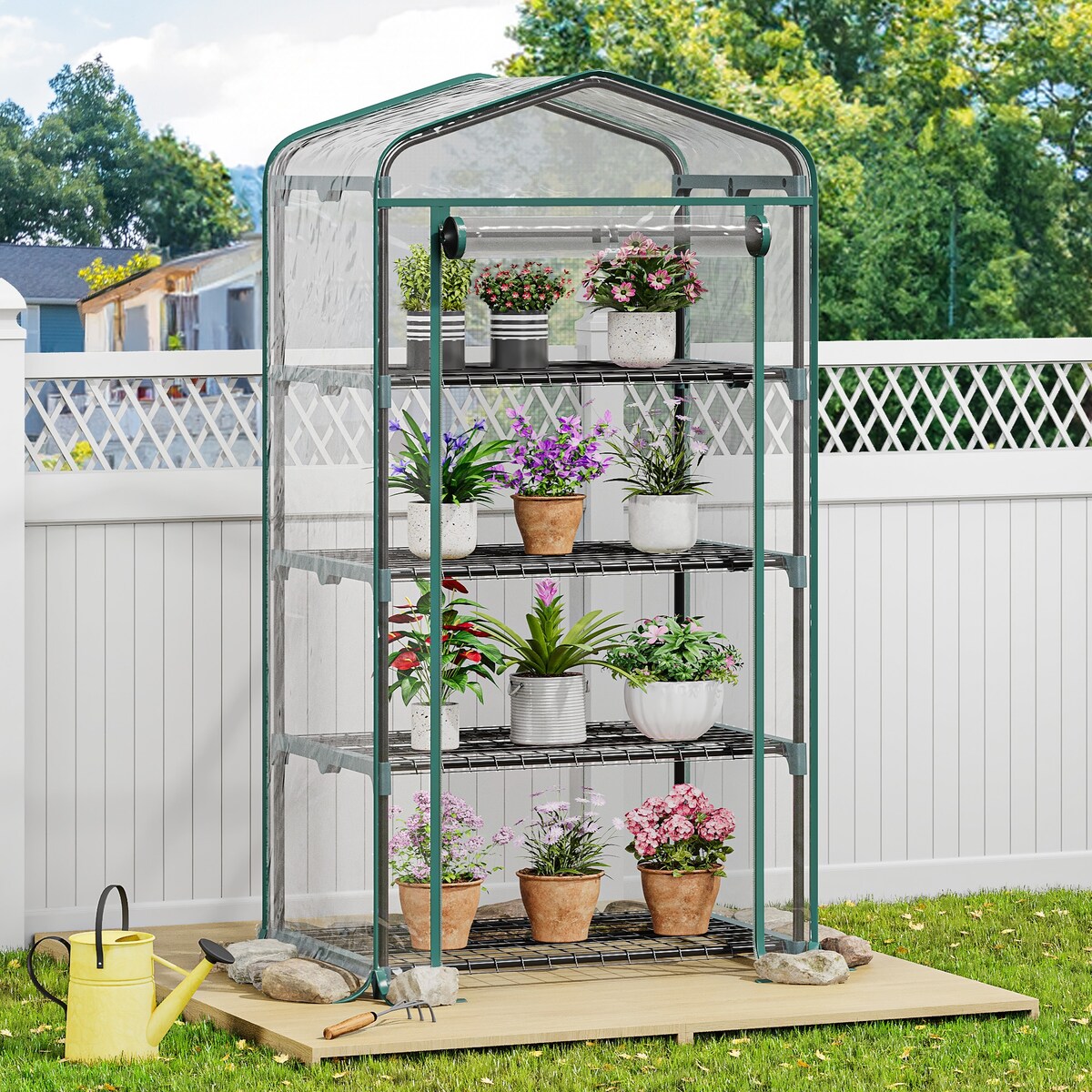 Moasis Growing Rack, Mini Greenhouse with Lights