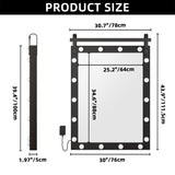Moasis Hollywood LED Makeup Vanity Mirror with 18 LED Lights and 3-Color Adjustment