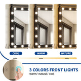 Moasis Hollywood LED Makeup Vanity Mirror with 18 LED Lights and 3-Color Adjustment