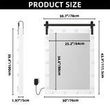 Moasis Hollywood LED Makeup Vanity Mirror with 18 LED Lights and 3-Color Adjustment