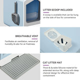 Moasis House-Like Cat Litter Box with Pads