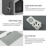 Moasis House-Like Cat Litter Box with Pads