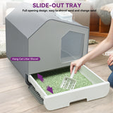 Moasis House-Like Cat Litter Box with Pads