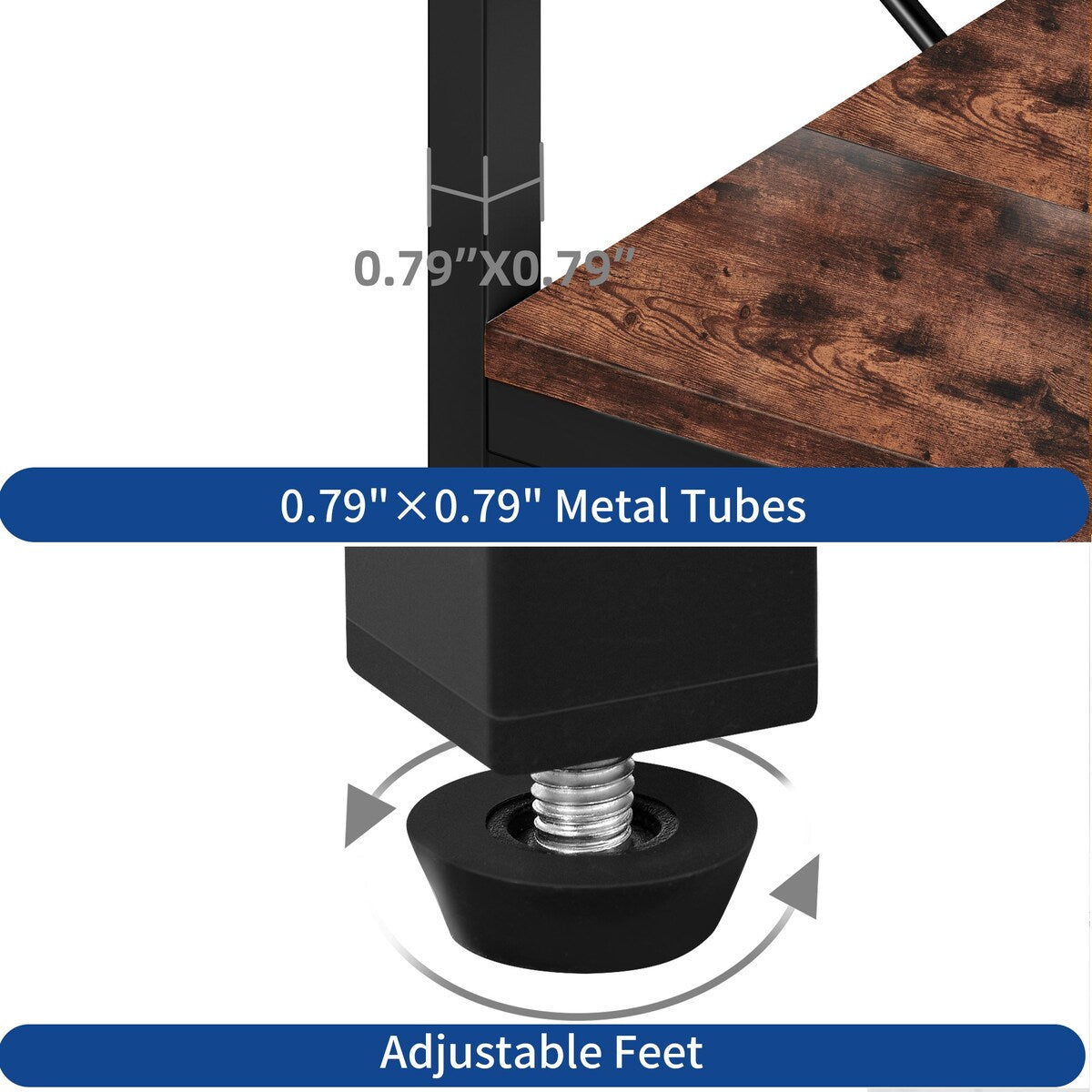 Moasis Industrial 5 Tier Corner Bookshelf Large 65 Inches Bookcase Display Corner Shelf