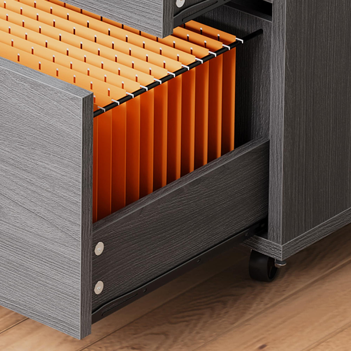 Moasis LED File Cabinet for Home Office Lateral Filing Cabinets with 2 Drawers