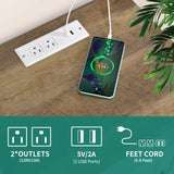 Moasis LED Nightstand with Door and Open Storage Charging Station Side Table