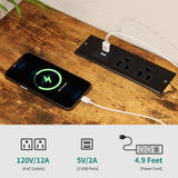 Moasis LED RGB TV Stand w/ Power Outlets for TVs up to 55/60" Entertainment Center with Glass Shelves