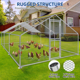 Moasis Large Metal Chicken Coop Cage with Cover Poultry Fence Outdoor,Poultry Cage for Rabbits Goose Ducks