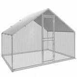 Moasis Large Metal Chicken Coop Cage with Cover Poultry Fence Outdoor,Poultry Cage for Rabbits Goose Ducks