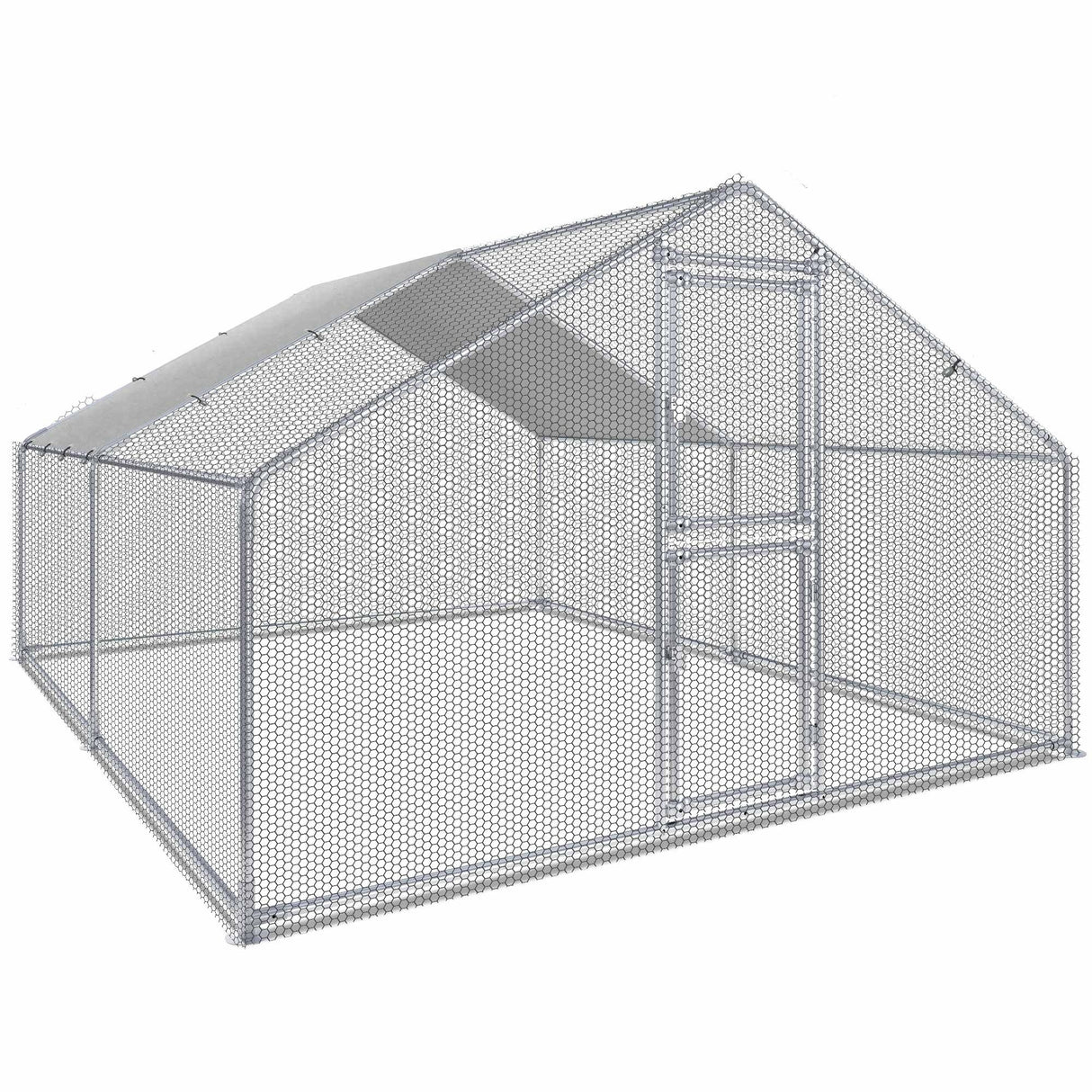 Moasis Large Metal Chicken Coop Cage with Cover Poultry Fence Outdoor,Poultry Cage for Rabbits Goose Ducks