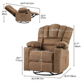 Moasis Manual Swivel Rocking Recliner Chair for Elderly Swivel Glider Rocker Recliner Chair