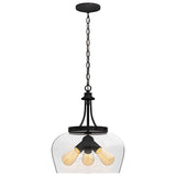 Moasis Modern Industrial 3 Light Pendant lamp - 15"