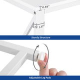 Moasis Reversible L Shaped Computer Corner Desk with Storage Shelves Built-in Power Outlets & LED Lights