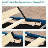 Rhombus/Square Velvet Tufted Headboard Platform Bed Frame