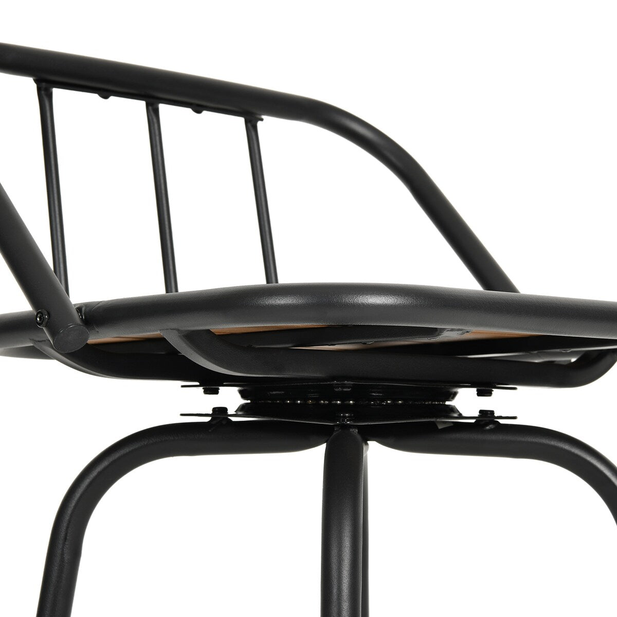 Moasis Set of 2 Swivel Bar Stools Black Patio Counter Stools for Kitchen Island or Outdoor