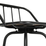 Moasis Set of 2 Swivel Bar Stools Black Patio Counter Stools for Kitchen Island or Outdoor