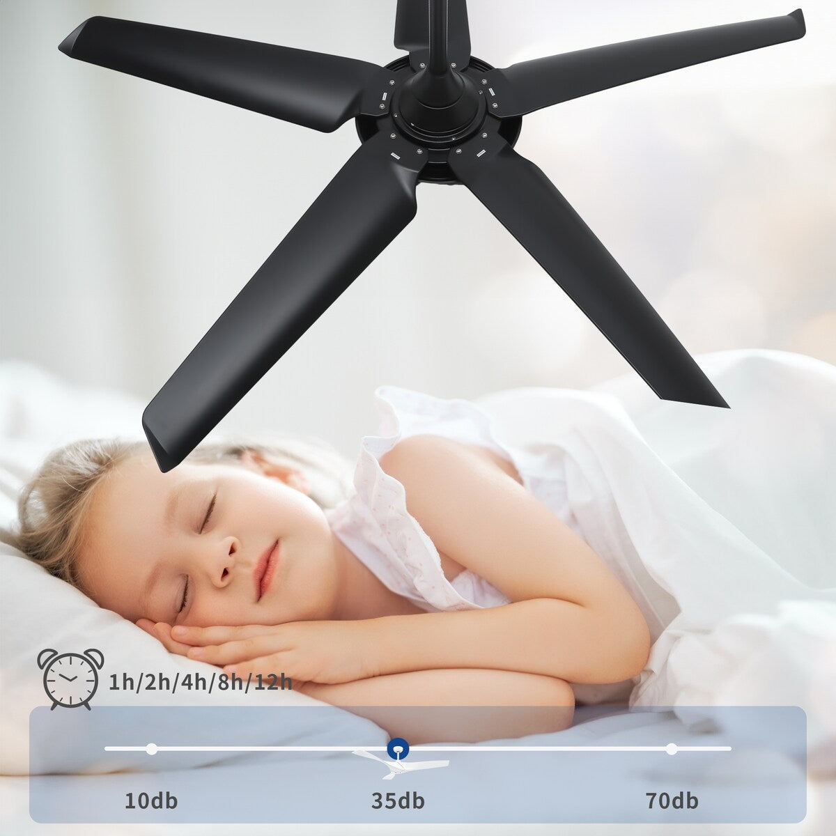 Moasis White 56" Ceiling Fan