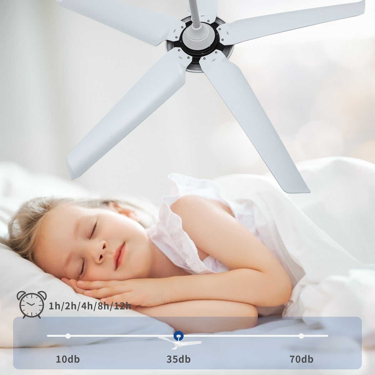 Moasis White 56" Ceiling Fan