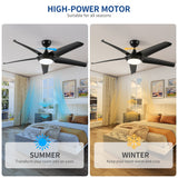 Moasis White 56" Ceiling Fan