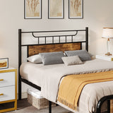 Moasis Wood and Metal Platform Bed Frame with Headboard Twin/Full/Queen Size