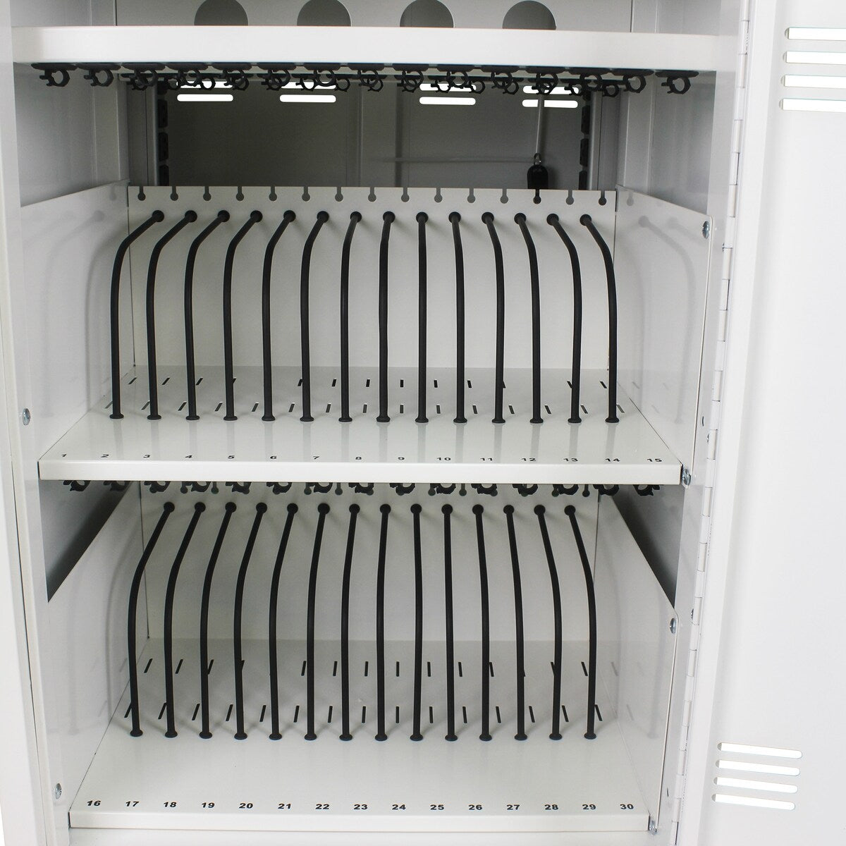 Mobile Charging Cart and Cabinet for Tablets Laptops 30-Device With Combination Lock