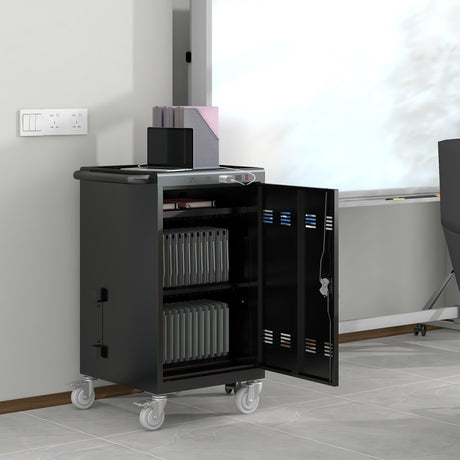 Mobile Charging Cart and Cabinet for Tablets Laptops