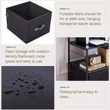 Mobile Lateral File Cabinet Rolling Printer Stand with 3 Open Storage Shelf - 15.75"D x 31.5"W x 43.5"H