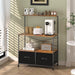 Mobile Lateral File Cabinet Rolling Printer Stand with 3 Open Storage Shelf - 15.75"D x 31.5"W x 43.5"H