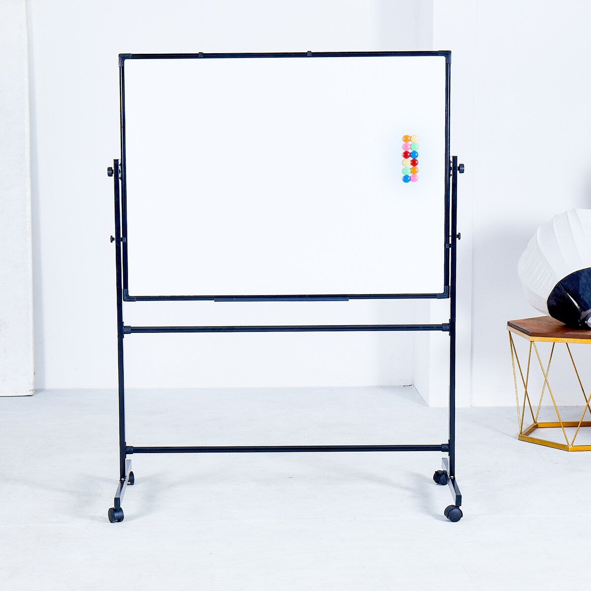 Mobile Magnetic Whiteboard On Stand Double Sided Flip Board (60 x 40)