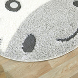 Mod-Tod Animal Round Shag Kids Rug